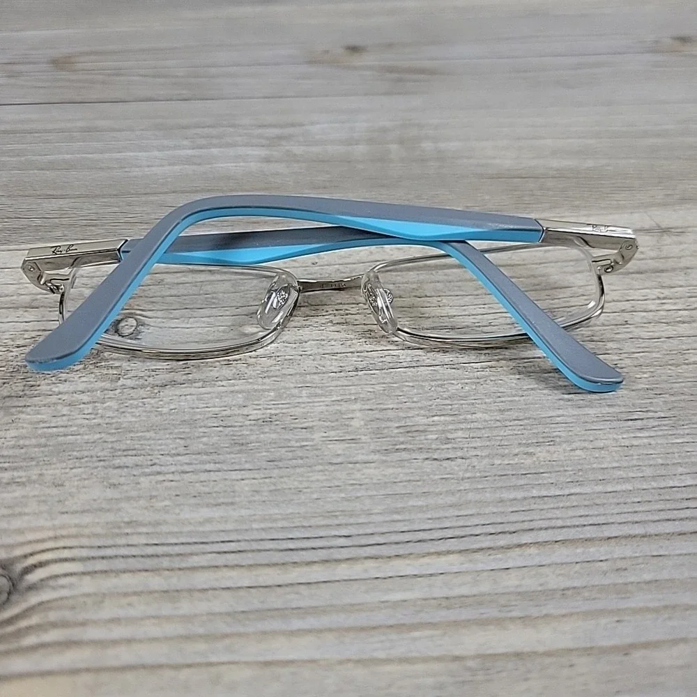 Ray-Ban RB1035 4017‎ Eyeglasses Kids Frames Only Silver Blue 47-15-125